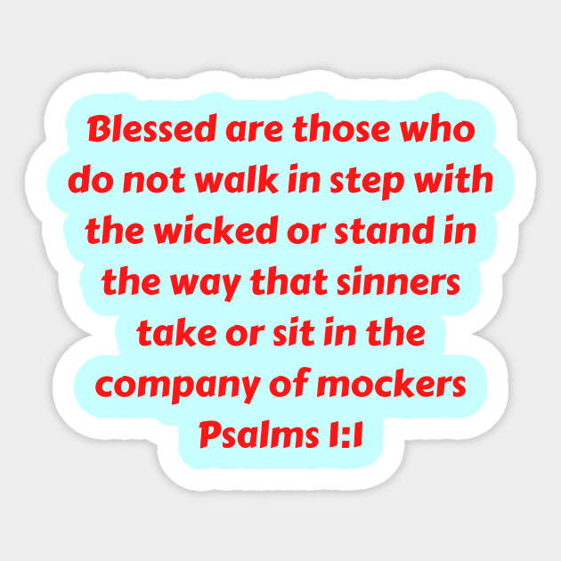 Bible Verse Psalms 1:1 Sticker by Prayingwarrior